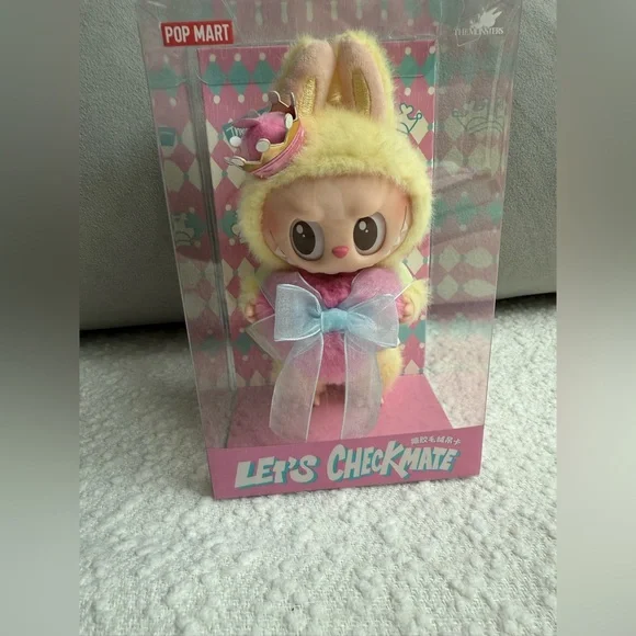 NEW in Box Labubu 💖💛 Let's Checkmate limited edition plush